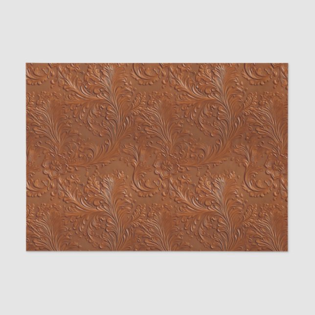Western Brown Tan Bohemisch Art Seidenpapier (Vorderseite)