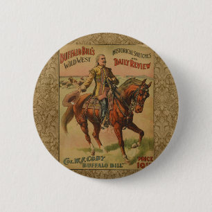 Western Buffalo Bill Wild West Button