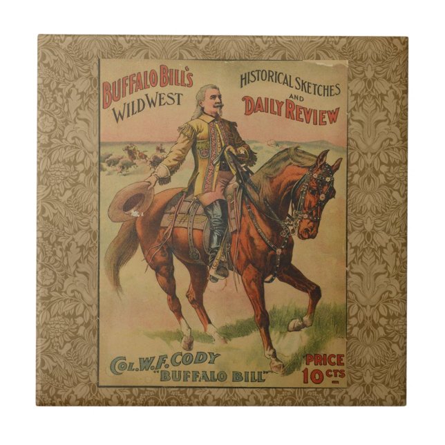 Western Buffalo Bill Wild West Fliese (Vorderseite)