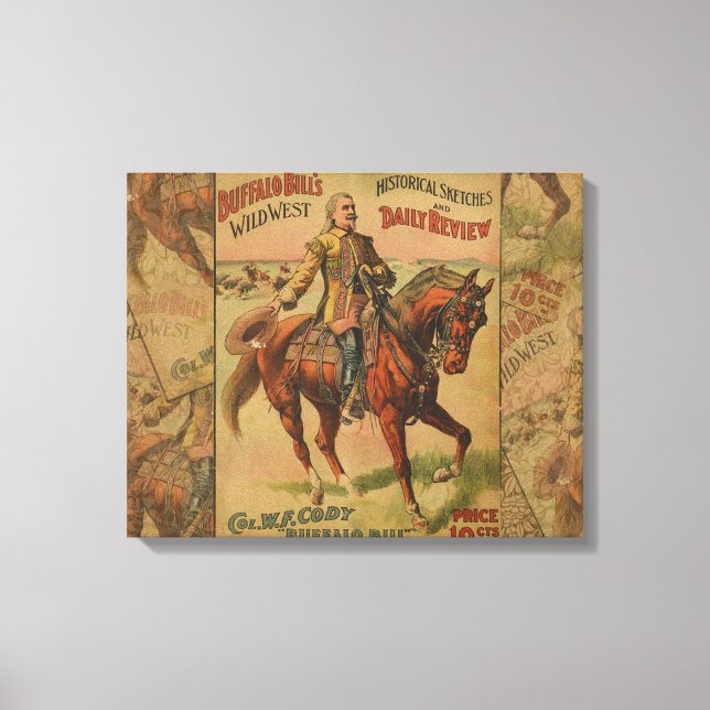 Western Buffalo Bill Wild West Leinwanddruck (Vorderseite)
