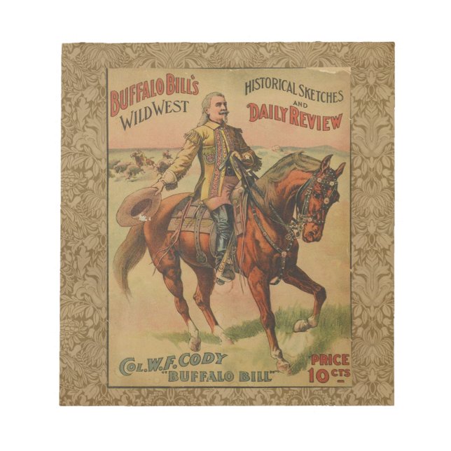 Western Buffalo Bill Wild West Notizblock (Vorderseite)
