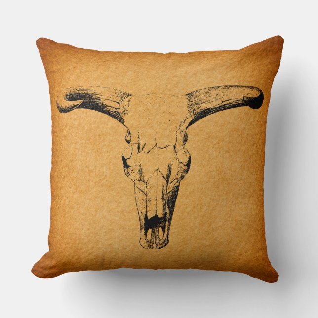 Western Bull Horns Kissen (Vorderseite)