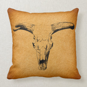 Western Bull Horns Kissen