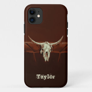 Western Bull Skull Brown Rustikales Land Case-Mate iPhone Hülle