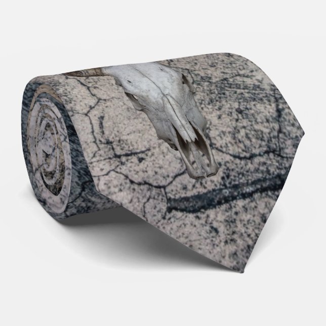 Western Bullkühe Rinderschädel Krawatte (Gerollt)