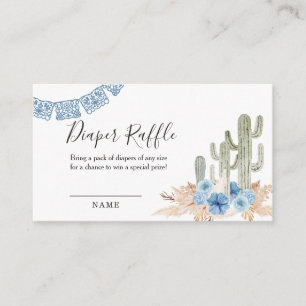 Western Cactus Baby Shower Windel-Raffle Floral Begleitkarte