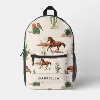 Western Cactus Desert Horse Cowgirl Personalisiert