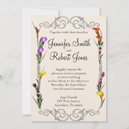 Western Calla Lily Posh Hochzeit Einladung