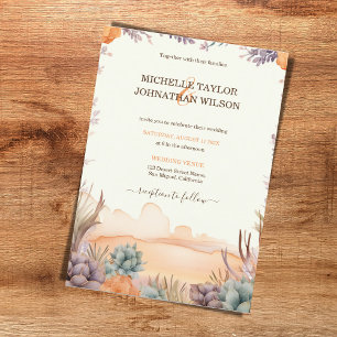 Western Canyon Mexican Cactus Desert California Einladung