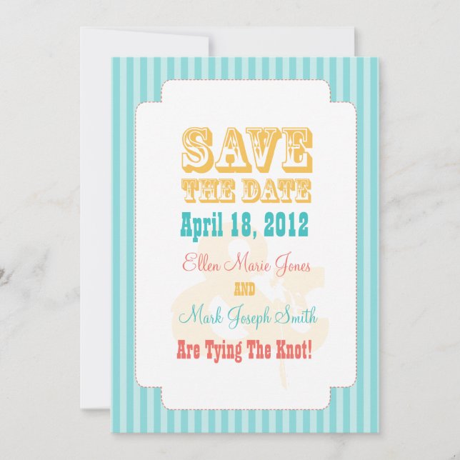 Western Carnival - Save the Date blau (Vorderseite)