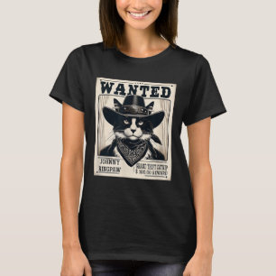 Western Cat Cowboy Mugshot Gewollt T-Shirt