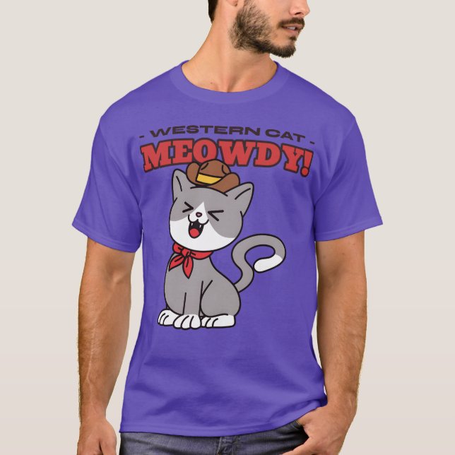 Western Cat Vintag T-Shirt (Vorderseite)