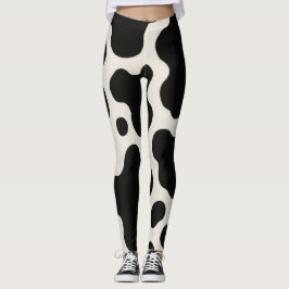 Western Charm Rodeo Saison Spaß Kuhdruck  Leggings