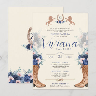 Western Charro Quinceanera I Einladung