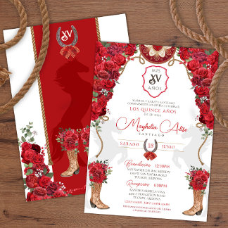 Western Charro Quinceñera Einladung