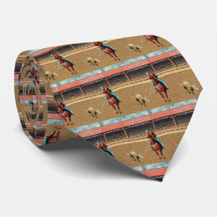Western Cheyenne Rodeo Cowboy Team Roping Necktie Krawatte