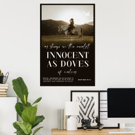 Western Christlich Poster, Matthew Bible Verse Poster
