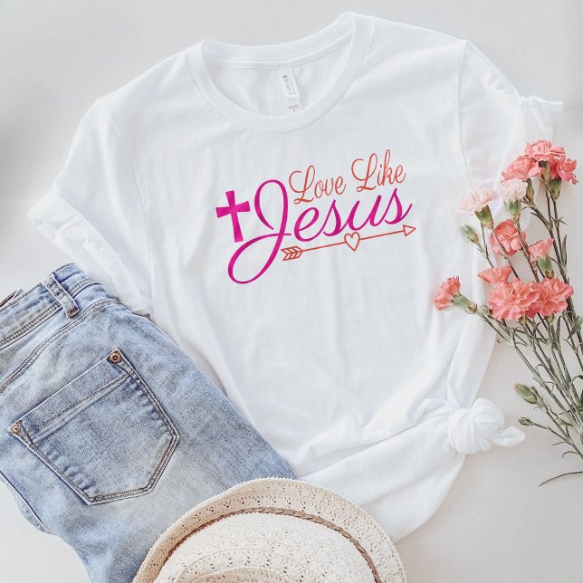 Western Christliches Shirt, Liebe wie Jesus T-Shirt (Von Creator hochgeladen)
