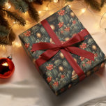 Western Christmas Cowboy Cactus Moody Geschenkpapier<br><div class="desc">Western Weihnachten strahlt in diesem warmen,  rustikalen Cowboy Santa Print. Mit Cowboyhütten,  Weihnachtskakteen und bunten Lichtern in rustikal verbrannten Grüntönen und Braun.</div>