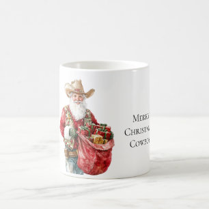 Western Christmas Cowboy Santa Kaffeetasse