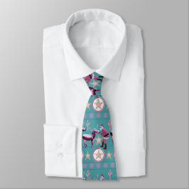 Western Christmas Donkey Reindeer Neck Tie Krawatte