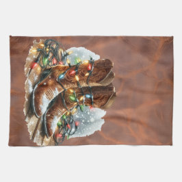 Western Christmas Geschirrtuch