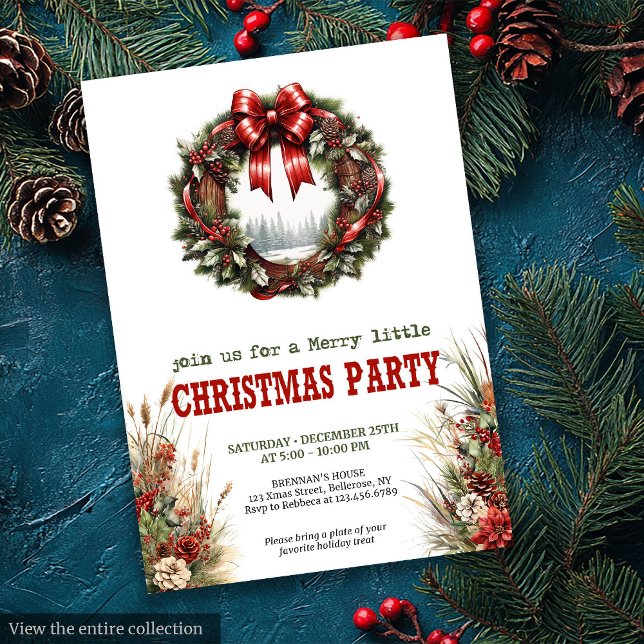Western Christmas party invite with cowboy hat Einladung (Western Christmas party invite with cowboy hat

)