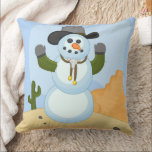Western Christmas Snowman mit Hut Kissen<br><div class="desc">Genießen Sie den Urlaubssinn mit einer angenehmen Drehung! Unser Weihnachtskloster Snowman Throw Kissen bringt den Juletide-Beifall in den wilden Westen. Stellen Sie sich einen Schneemann mit Kaktusarmen vor, der einen Cowboyhut und eine Bolo-Krawatte sportlich macht. Mitten in der Wüste zeichnet sich diese sonderbare Kreation durch Fäustlinge und eine Kaktuslandschaft aus....</div>