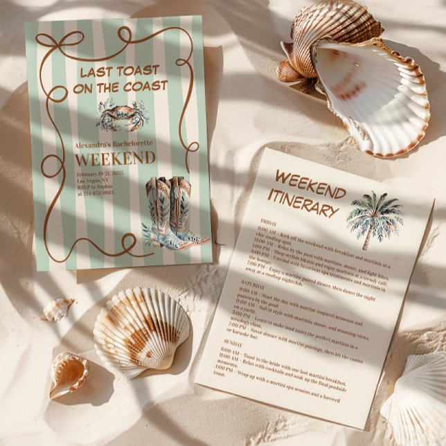 Western Coastal Bachelorette Einladung (Von Creator hochgeladen)