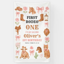 Western Coquette Cowgirl 1. Geburtstag Rosa Süß