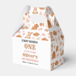 Western Coquette Cowgirl 1st Birthday Cute Pink Geschenkschachtel