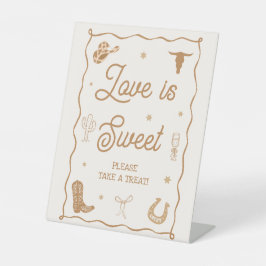 Western Country Brautparty Liebe ist süße Gefällig Sockelschild