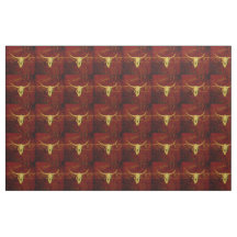 Western Country Brown Rustic Pattern Bull Skull