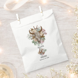 Western Country Cowboy Boho Kuh Skull Hochzeit Geschenktütchen