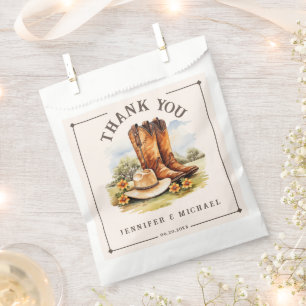 Western Country Cowboy Boots Rustikale Gefälligkei Geschenktütchen