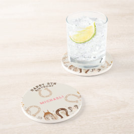 Western Country Cowboy Geburtstagsparty Getränkeuntersetzer