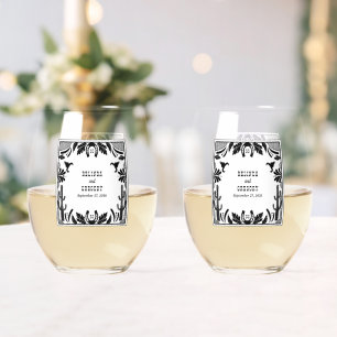 Western Country Cowboy Rustikale Hochzeit Weinglas Ohne Stiel