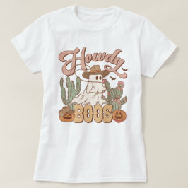Western Country Cowgirl Howdy Boos Funny Halloween T-Shirt