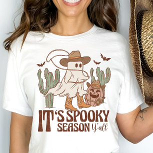 Western Country Cowgirl Spooky Season Halloween T-Shirt