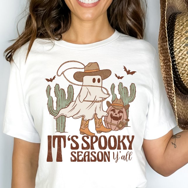 Western Country Cowgirl Spooky Season Halloween T-Shirt (Von Creator hochgeladen)