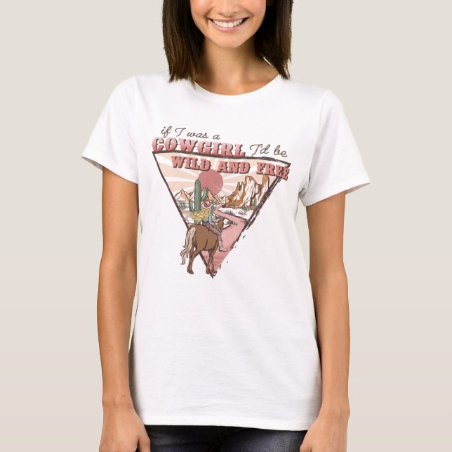 Western Country Cowgirl T-Shirt (Vorderseite)