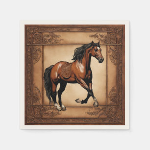 Western Country Equine Reitpferd Party Serviette