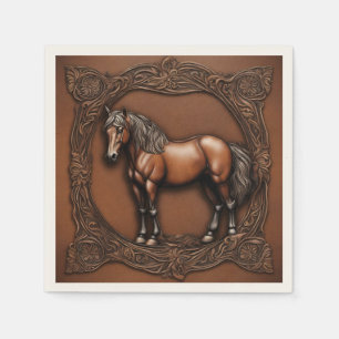 Western Country Equine Reitpferd Party Serviette