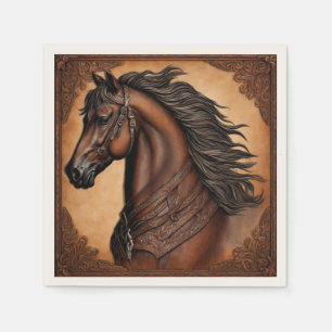 Western Country Equine Reitpferd Party Serviette