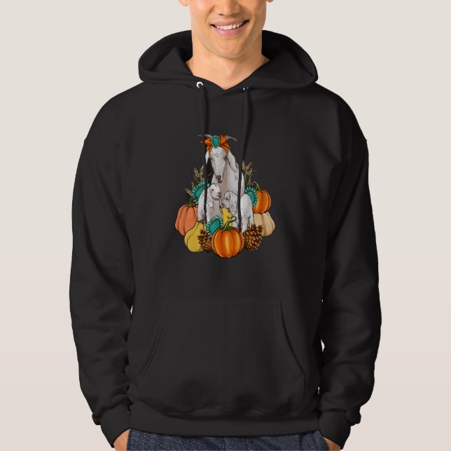 Western Country Goat Family Fall Pumpkin Fall Autu Hoodie (Vorderseite)