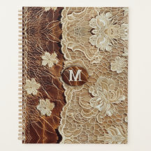Western Country Leather n Lace Initial