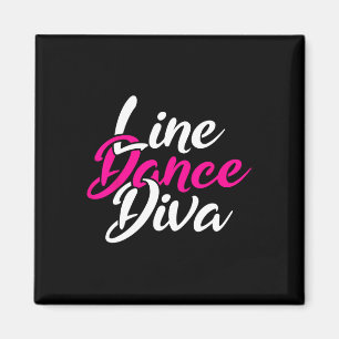 Western Country Line Tanz Diva Frauen Geschenklini Magnet