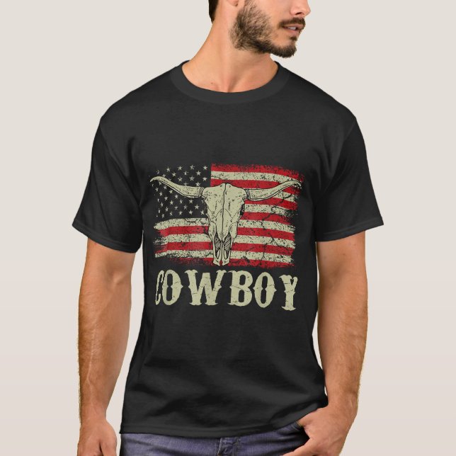 Western Country Men Teen Boy Kid Rodeo Süd T-Shirt (Vorderseite)