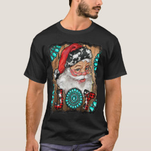 Western Country Merry Weihnachten Weihnachtsmann J T-Shirt