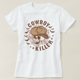 Western Country Skeleton Cowboy Killer Halloween T-Shirt